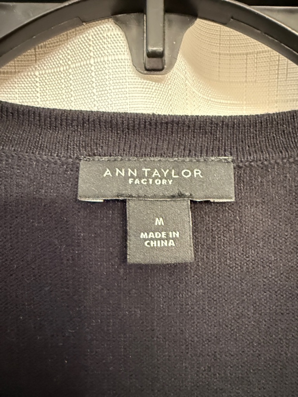 Ann Taylor Black Button-Front Crewneck Cardigan - Picture 3 of 3